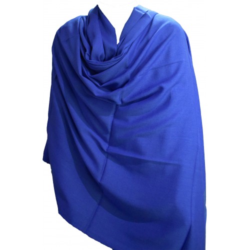 Gents Shawl- Loi PS 100% Handloom Silk and Wool Blue 